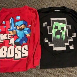 Two Minecraft boys large T-shirt’s mojang